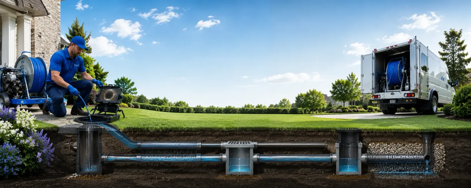 Outdoor drain cleaning information for Mount Calm, TX